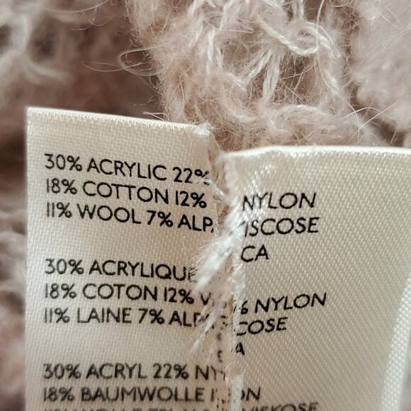 Free People SZ M Angel Pointelle-Knit Sweater Frappucino Combo OB1072402 - Picture 8 of 9